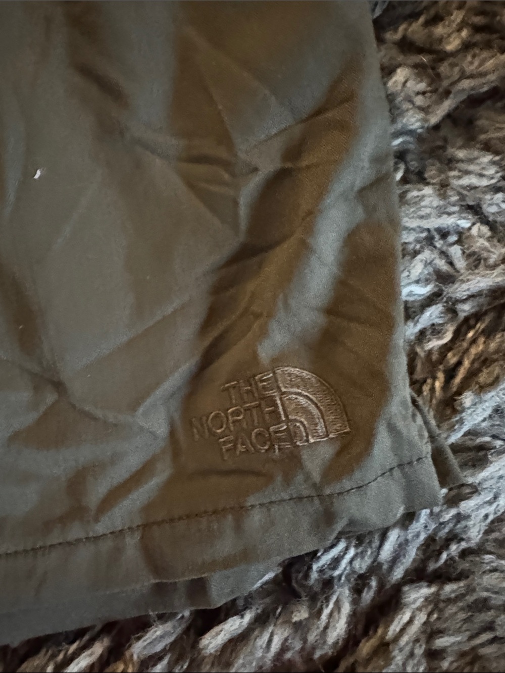 The North Face Women's Olive Green Athletic Drawstring Shorts - Picture 3 of 4
